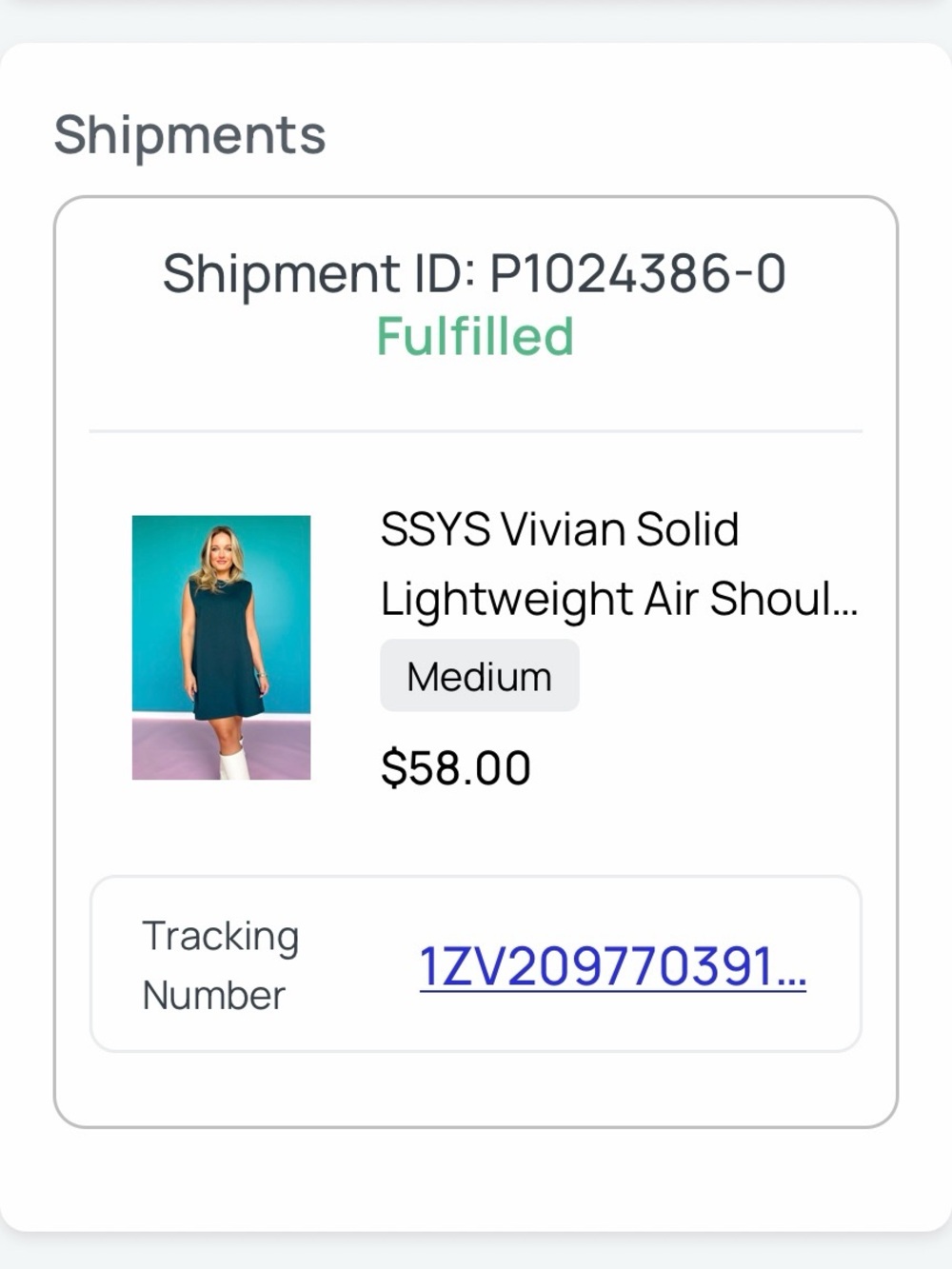 SSYS Vivian Solid
Lightweight Air Shoulder Pad Shift Dress - Picture 2 of 3